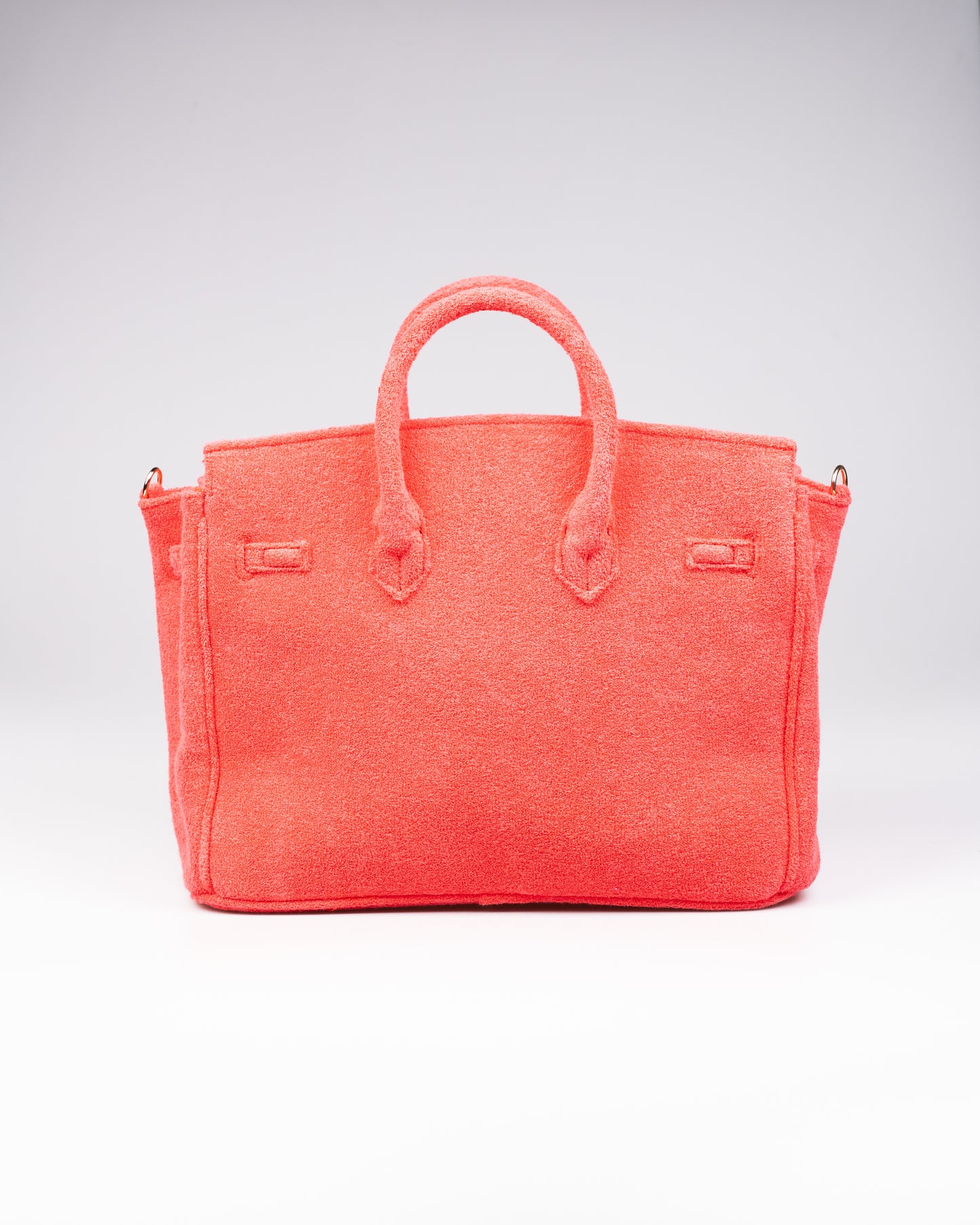 Cedriné Paris Coral Peach Terry Handbag
