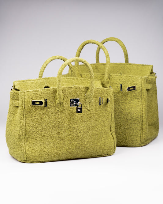 Cedrine Paris Olive Gold Terry Handbag