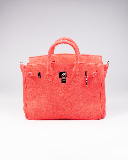 Cedriné Paris Coral Peach Terry Handbag