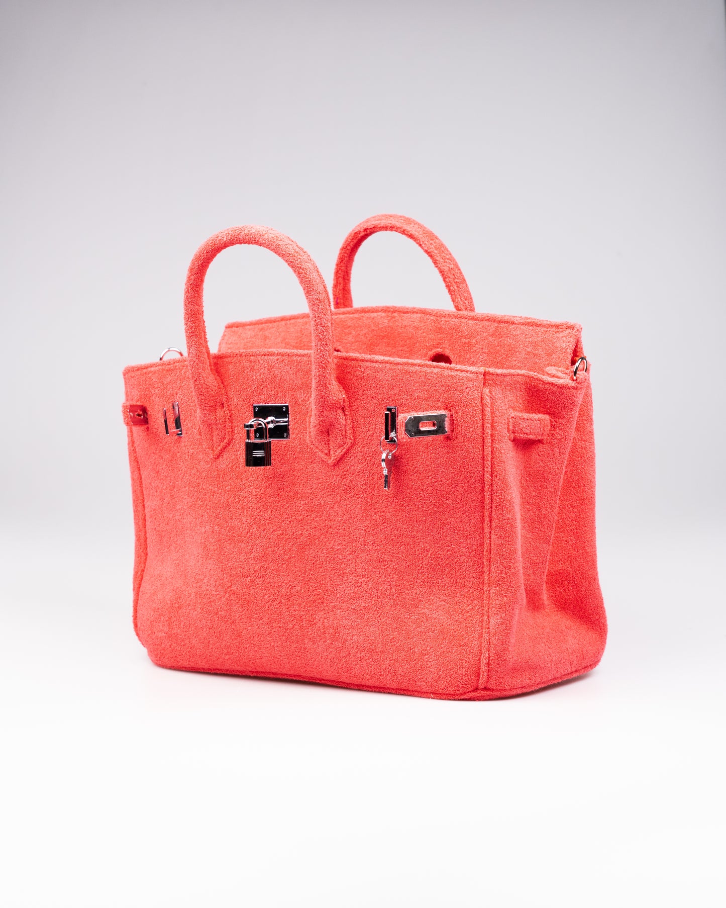 Cedriné Paris Coral Peach Terry Handbag