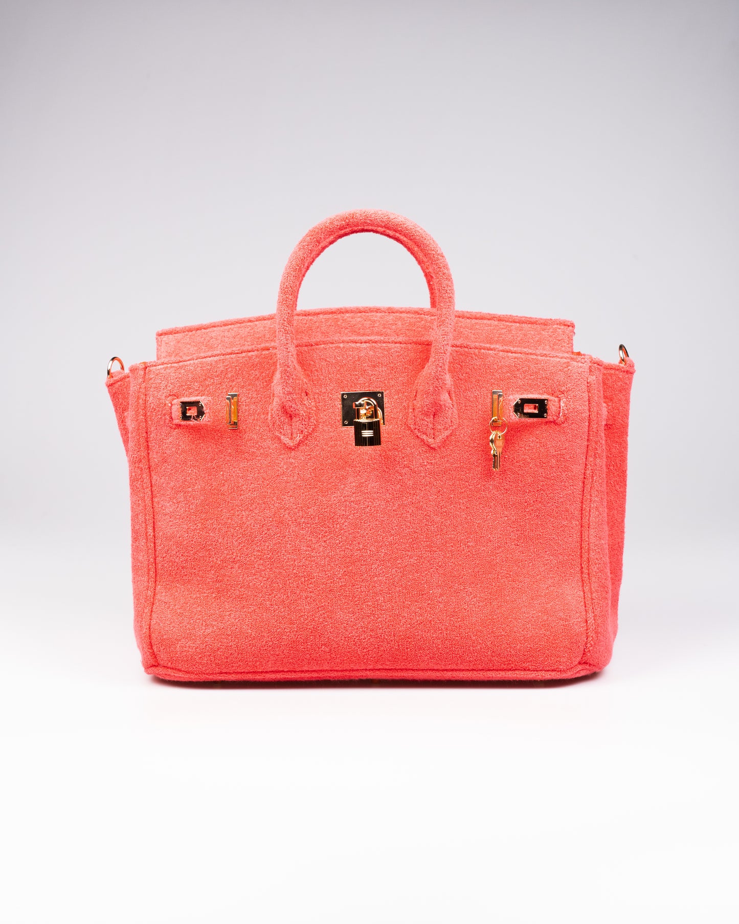 Cedriné Paris Coral Peach Terry Handbag
