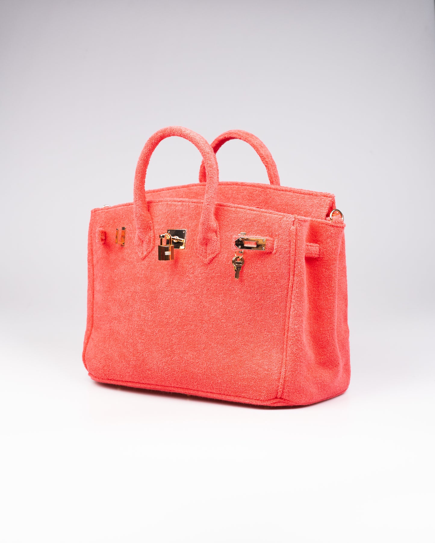 Cedriné Paris Coral Peach Terry Handbag