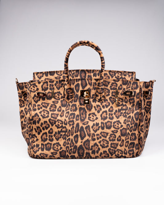 Cedrinè Paris Leopard Suède Terry Handbag