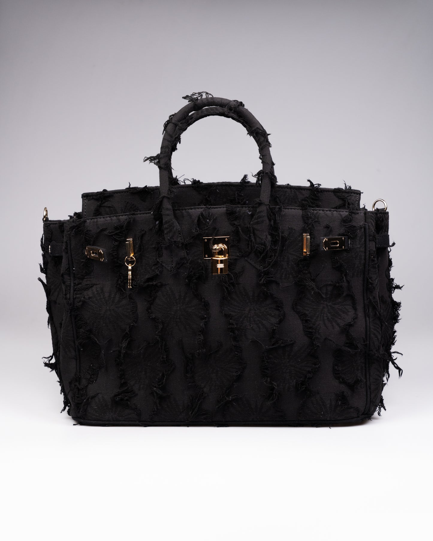 Cedriné Paris Black Frayed ( Limited Edition ) Terry Handbag