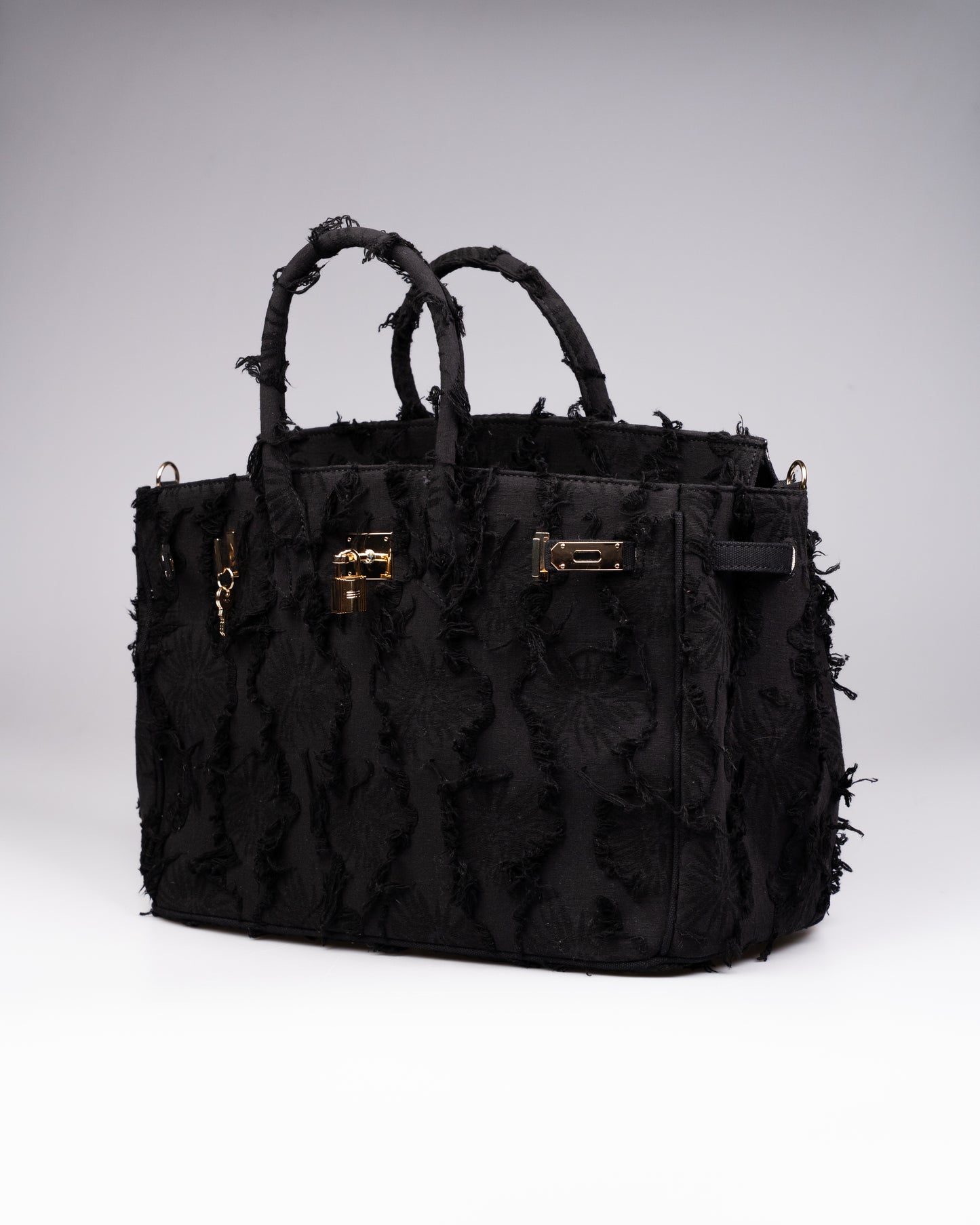 Cedriné Paris Black Frayed ( Limited Edition ) Terry Handbag
