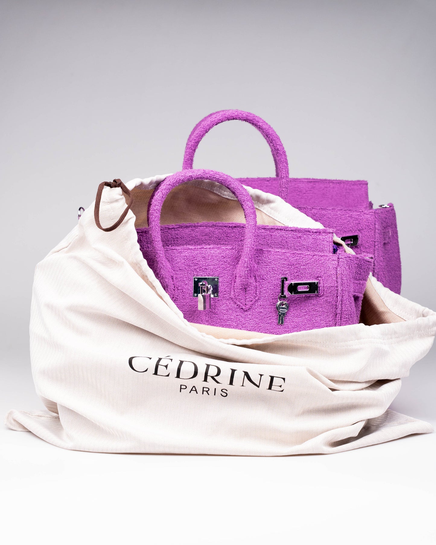 Cedriné Paris Violet Terry Handbag