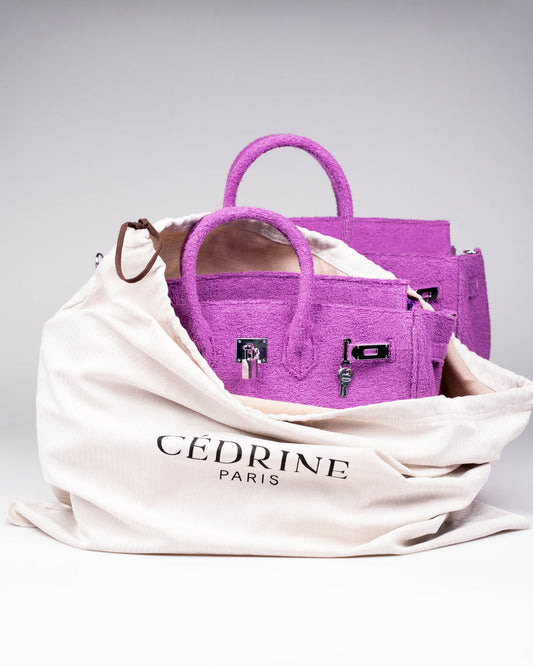 Cedriné Paris Violet Terry Handbag
