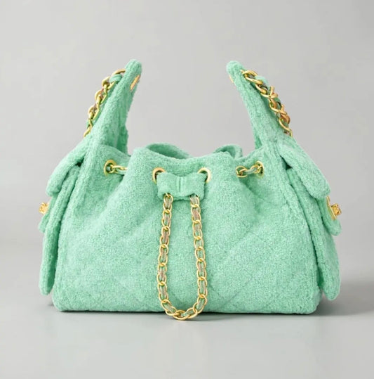 Cedrinè Mint Green Terry Bucket Bag